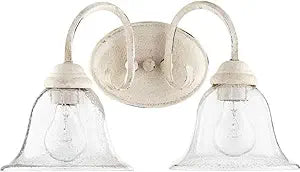 Quorum 5110-2-170 Transitional Two Light Vanity from Spencer Collection in White Finish,