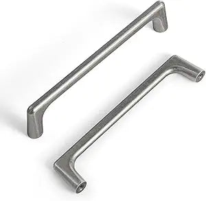 Goo-Ki Antique Silver Cabinet Pullls with 5 ''128mm Hole Centers- Retro Style Zinc Alloy Cabinet Handles for Dresser,Wardrobe,Cupboard-6 Pack