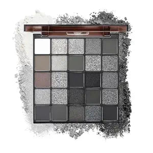 Black Smoky Eyeshadow Palette,Matte Shimmer Glitter Goth Eye Shadow