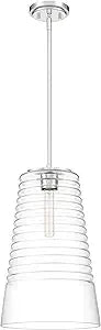 DESIGNERS FOUNTAIN Ingo 1 Light Pendant, Polished Nickel, D230M-12P-PN
