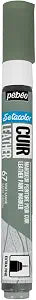 PEBEO - Setacolor Leather - Acrylic Marker for Leather and Leatherette - Customisation Bag, Shoe, Sneaker - Scratch, fold and rub Resistance - Matt/Satin Finish  Sage Greem
