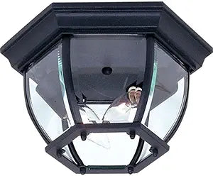 Artcraft Lighting Classico Outdoor Hexagonal Ceiling Mount, Black