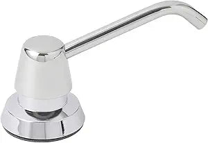 Bobrick B-822 Manual Top Fill Liquid Soap Dispenser 34 fl oz. (1L) Liquid Soap Capacity, 4- Inch Free-Turning Spout for Public Restroom Countertops, Chrome Finish