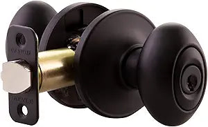 Design House 779199 Egg Keyed Entry Door Knob Matte Black