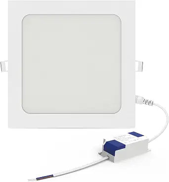 Aolyty 18W Recessed LED Panel Lights, Square Ceiling Light, 8.89 in, 6000K