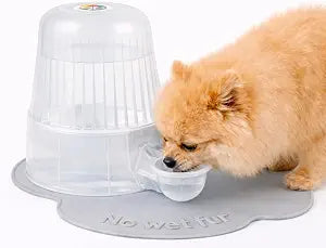 Pet Water Dispenser for Dogs and Cats, 67.6 oz  Gravity-Fed Water Bowl for Clean Drinking, Prevents Wet Fur, BPA-Free Polypropylene, (Clear)