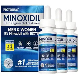5% Minoxidil Serum for Men & Women, Minoxidil for Men Extra Strength, Minoxidil for Women Hair Growth Serum for Thinning Hair, Helps Reduce Hair Loss & Promote Fuller Thicker Hair (180ml)