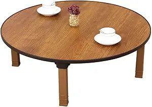 Round Folding Tea Coffee Table, Japanese-Style Low Table, Dining Table, Study Table, Small Desk, for Tatami Sitting On The Floor Bedroom Bay Window Tea Room (Size : 70x30cm)