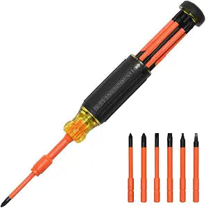 Klein Tools 32306INS 6-in-1 Insulated Multi-Bit Screwdriver