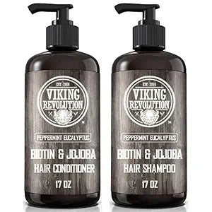Viking Revolution Men Shampoo & Conditioner Set- Eucalyptus Peppermint 17oz