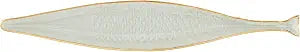 Mud Pie 3" x 18 1/4" Long Glass Fish Tray, Clear