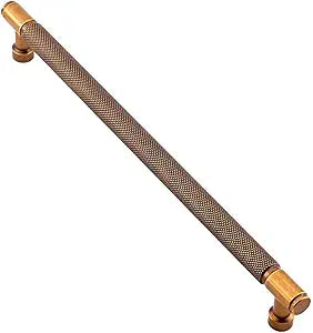 10 Pack Antique Brass Knurled Cabinet Pulls 10 Inch(254mm) Kitchen Cabinet Handles Cabinet Hardware Drawer Pulls