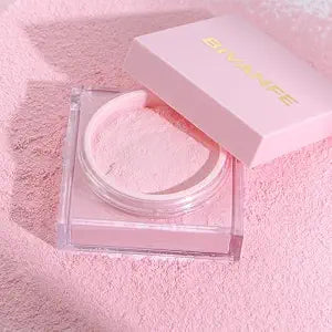 Talc Free SPF 30+ Oil Control Longwear Loose Setting Powder, Blurring Face Makeup Powder, Waterprood & Sweat Proof Pink Setting Powder, 1 Kit