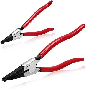 SPEEDWOX 2 Pcs Special Ring Retaining Ring Pliers Set Lock Ring Pliers Flat for Removing Installing Gearshift Locking Rings Angle Tip Circlip Plier Automobile Transmission Clutch Tool Fathers Day Gift