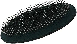 Chris Christensen Terrier Palm Pad, Small Dog and Cat Brush, Small Leather Dog Brush, High Grade Steel Pin Head, Polished Metal Tips Dog Brush,16mm pin length