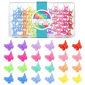 HOYOLS Mini Butterfly Hair Clips, Y2k Small Jaw Clips 48 Pcs