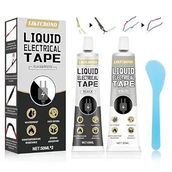 Liquid Electrical Tape Set 100ml Insulating Glue(Black and White)