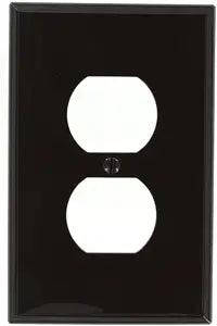 Leviton 1-Gang, 1-Duplex, Midway Nylon Wallplate, Midway Size, 1 Pack, PJ8, Brown