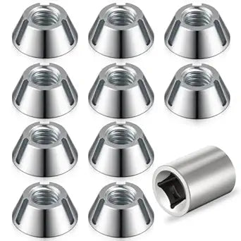 11 Pcs Include Installation Tool and 10 Pcs 3/8-16 Tri-Groove Tamper Proof Security Nuts, Tamper Proof Security Nuts, #30, Trident, Galvanized Steel
