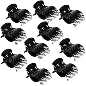 Medoca 10 Pack Hot Roller Clips for Electric Rollers,Black