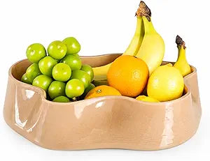 Modern Glass Decorative Bowl for Kitchen & Home Decor  Handmade Unique Design Key Bowl for Entryway Table, Living Room, Premium Candy Bowl, Fruit Bowl for Kitchen Counter