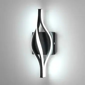 DELIPOP Modern Wall Sconces, Spiral LED Wall Sconce Lighting, 6500K Cool White Wall Light for Bedroom, Bathroom, Living Room, Hallway