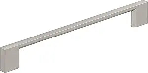 Amerock 10BX37134G10 | Satin Nickel Cabinet Pull | 7-9/16 inch (192mm) Center-to-Center | 10 Pack | Cityscape | Furniture Hardware