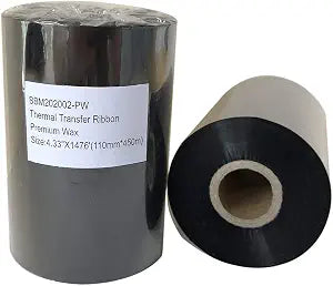 Thermal Transfer Ribbon Premium Enhanced Wax, 4.33"x1476', 1 Roll