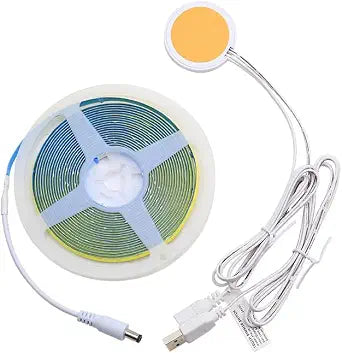 Dimmable Touch Sensor COB LED Strip Light, 1M/3.28ft 3000K Neutral White, USB Powered Under Cabinet Lighting for Kitchen, Desktop, Shelf and Closet