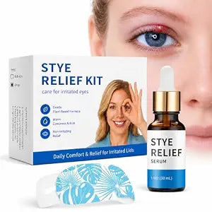 Stye Eye Treatment Kits,Stye Relief Serum Drops & 10 Pcs Stye Eye Compress