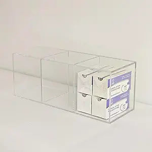 CiaoHER Clear Acrylic Medical Suture Rack, Surgical Thread Organizer (Single Layer, 3 Slots)