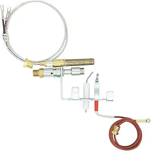Natural Gas ODS Pilot Burner Assembly Work with Milivolt Gas Control Valve for Gas Fireplaces or Stoves.