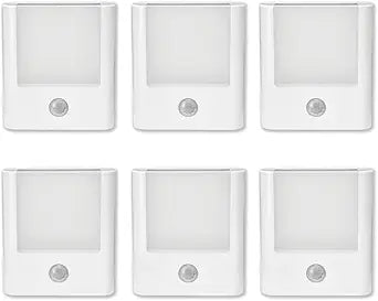 6-Pack 3-in-1 Emergency Night Light for Power Failure,plug into wall,LED with Motion Sensor,Auto-On During Outages,Survival kit,Hurricane preparedness,For Home, Hallways,Stairways,Bathrooms & Bedrooms