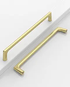 10 Pack 7-1/2"(192mm) Brushed Gold Cabinet Pulls Kitchen Cabinet Handles Drawer Dresser Handle Cupboard Hardware for Cabinets