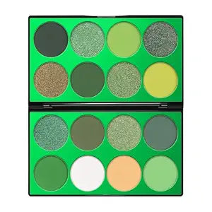 16 Colors Halloween Eyeshadow Palette Matte Shimmer Glitter Green Eyeshadow
