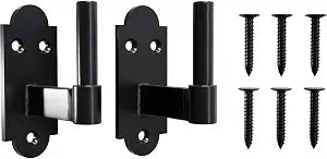 SteelTek Pintel on Plate with 2 1/4" Offset (Sold as Pair), 304 Stainless Steel, Powder Coated Black