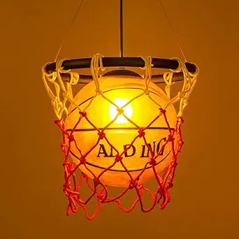 LightInTheBox Basketball Pendant Light Glass Industrial Chandelier Sport Ceiling Lighting Fixture Hanging Light for Restaurant Bar Sports Shop
