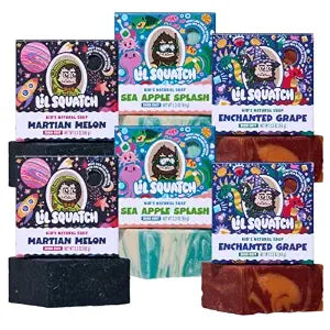 Dr. Squatch Lil��� Squatch Body Soap Bar, Kids Bar Soap (2.3oz, 6-Pack)