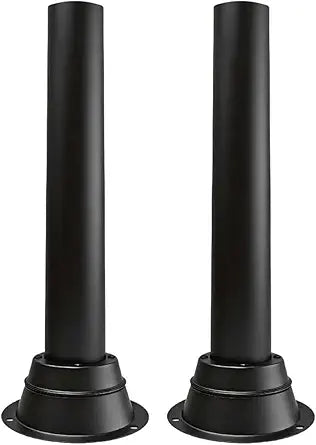 Outdoor Light Pole with BaseBlack Lamp Post Accessory for Exterior House Porch Patio Deck - 2pcs