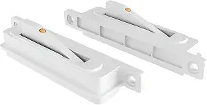 Brixwell Single Action WOCD Set with Limit Control Device, Plastic Material, White Finish, 3-1/2" Height, 3/4" Width, Left and Right Hand, Includes Limit Control Feature for Sliding Windows