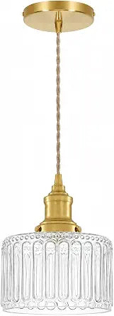Vintage Pendant Lights for Kitchen Gold Hanging Light for Hallway