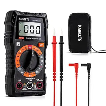 KAIWEETS Digital Multimeter Voltmeter with Case for Car Batterry Test DIY