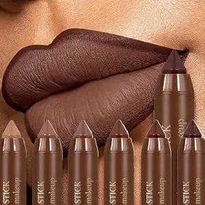6 Pcs Matte Lip Liner and Lipstick Set for Women Daily Elegant Makeup