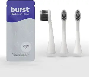 BURST Pro Sonic Electric Toothbrush Genuine Replacement Heads (White)