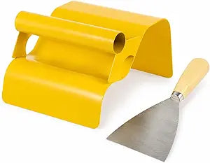 Concrete Curb Trowel, Landscape Curb Trowel with Putty Knife Stainless Steel Curb Tool for Concrete Edging and Border Finishing