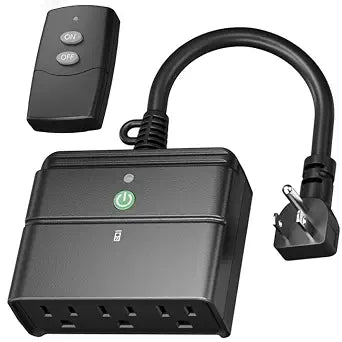 BN-Link Remote Control Outlet Wireless Light Switch Outdoor Indoor 3-Prong