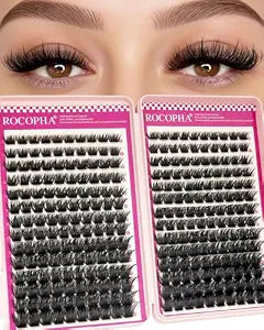 200D Lash Clusters Mega Volume Eyelash Extensions Fluffy Plush Lashes Kit