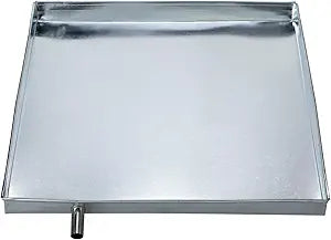 DOITOOL Galvanized Metal Air Conditioner Drip Pan 15.72X15.72 Inches Portable AC Drain Pan Watch Catch Tray for Window Unit Condensate