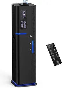 10L/2.64Gal Humidifier, Top Fill Quiet Ultrasonic Cool Mist Humidifiers for Bedroom, Covers 550ft┬▓, 60H Runtime, 24H Timer, 3 Mist Modes Humidifier Large Room, Home, Office, Plants, Black