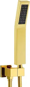 Bathroom Handheld Shower Wand, Hand Brass Shower Head with Long Hose, Gold Shower Head with Handheld Sprayer Showerhead Holder Wall Mount, BELLEARLY